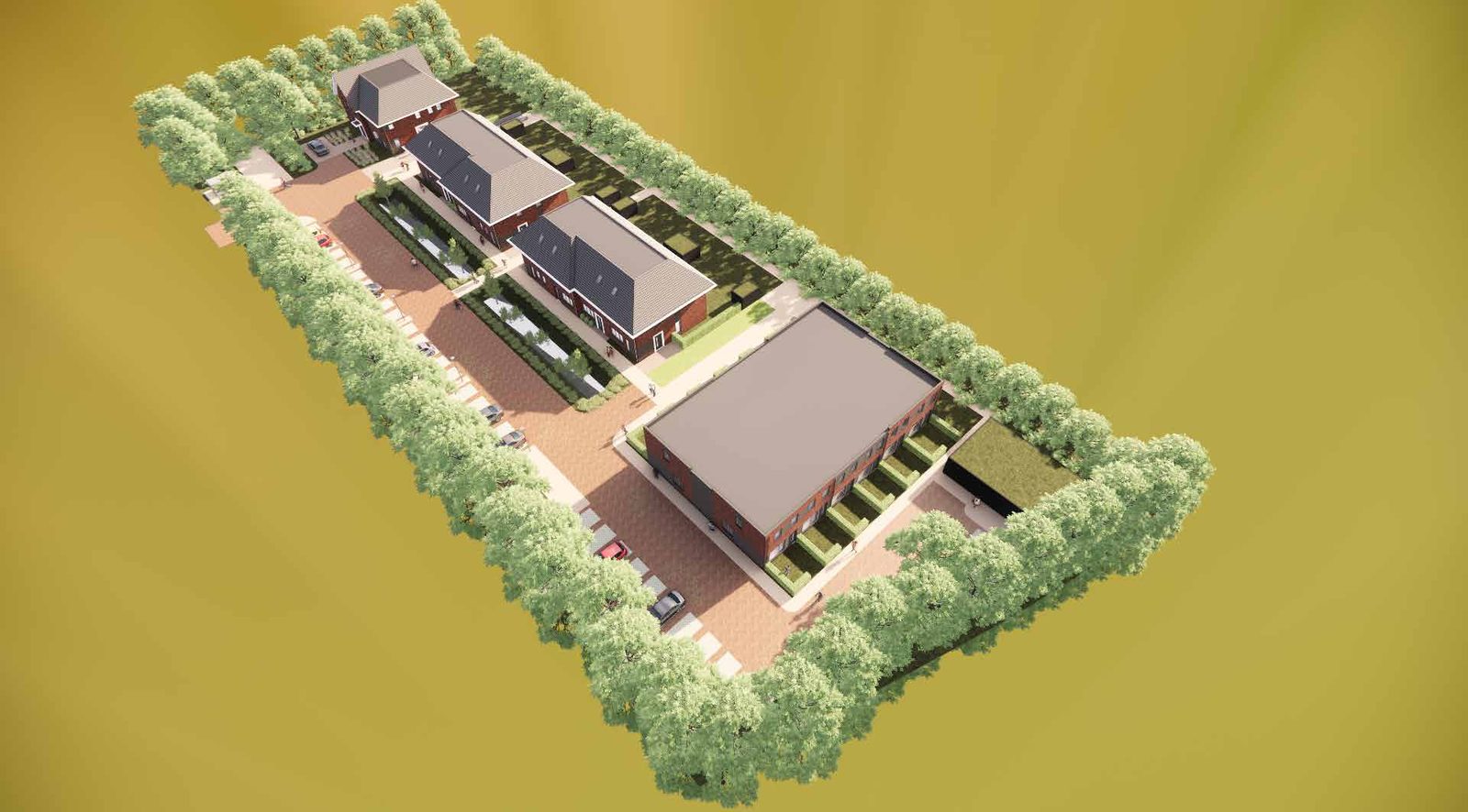 Overzicht van het plan vanuit de lucht